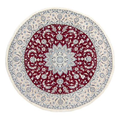 Perzisch tapijt - Nain rond  - 250 x 250 cm - donkerrood