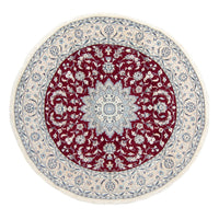 Perzisch tapijt - Nain rond  - 250 x 250 cm - donkerrood