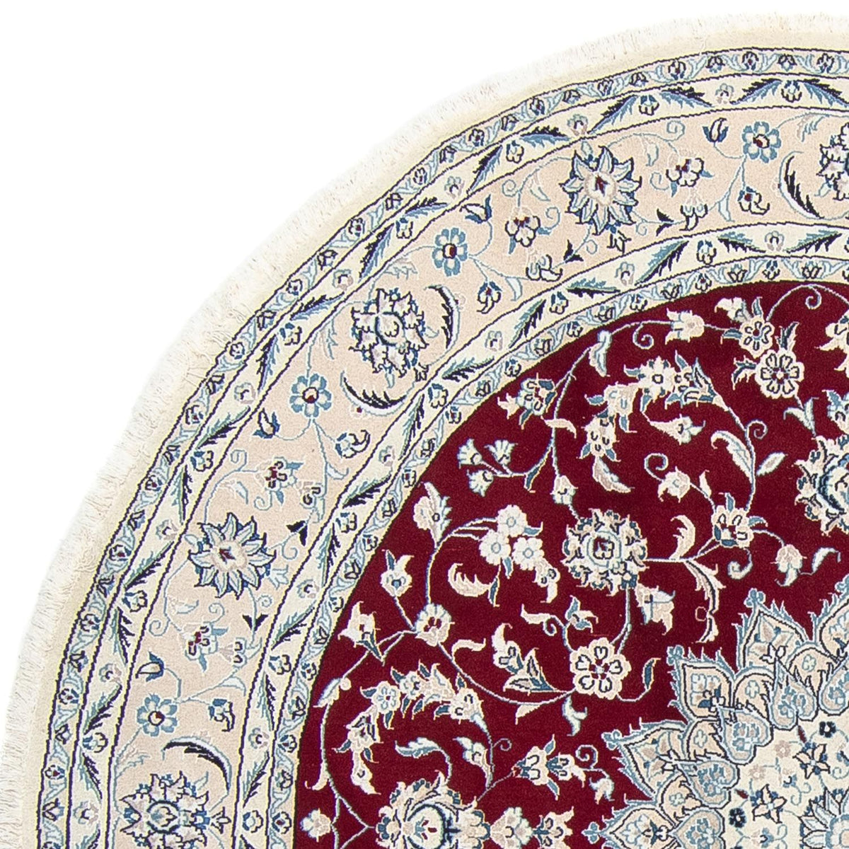 Perzisch tapijt - Nain rond  - 250 x 250 cm - donkerrood