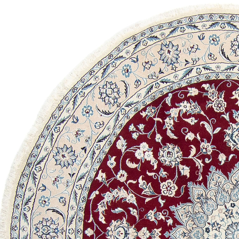Perzisch tapijt - Nain rond  - 250 x 250 cm - donkerrood