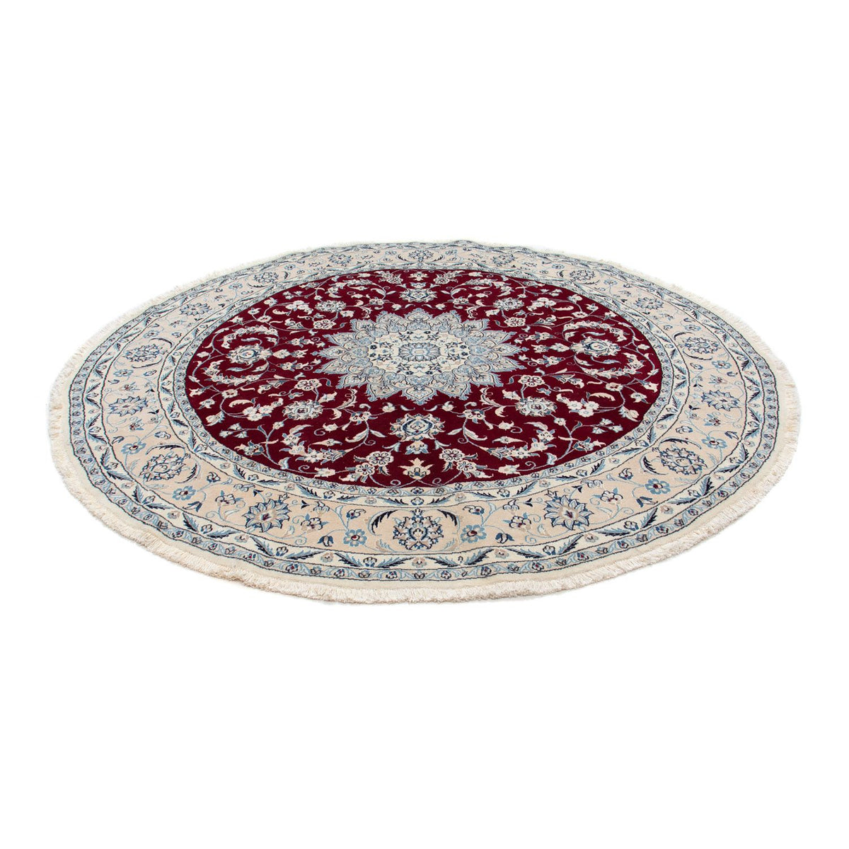 Perzisch tapijt - Nain rond  - 250 x 250 cm - donkerrood