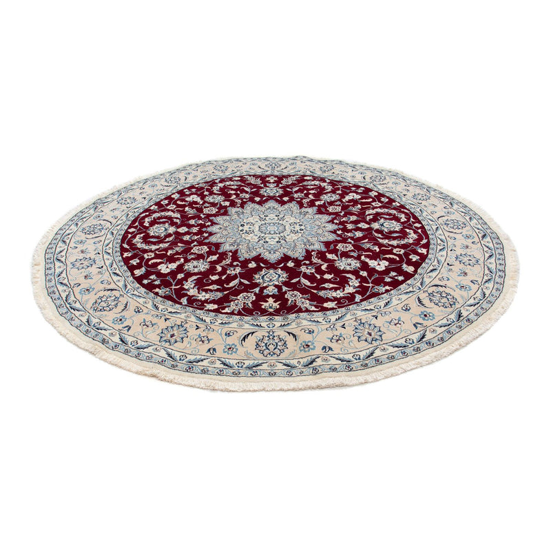 Perzisch tapijt - Nain rond  - 250 x 250 cm - donkerrood