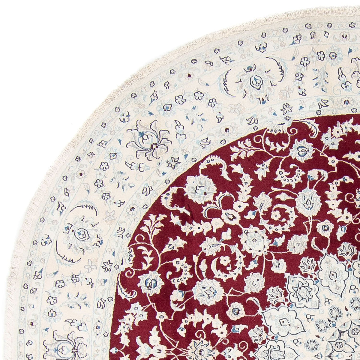 Perzisch tapijt - Nain rond  - 300 x 300 cm - donkerrood