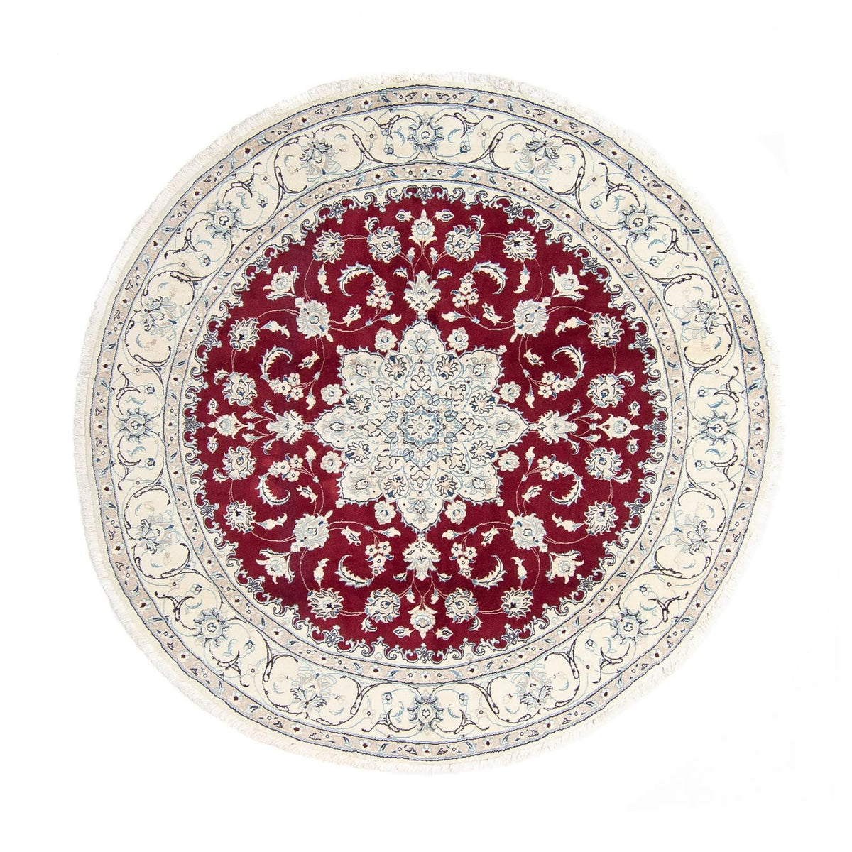 Perzisch tapijt - Nain rond  - 250 x 250 cm - donkerrood