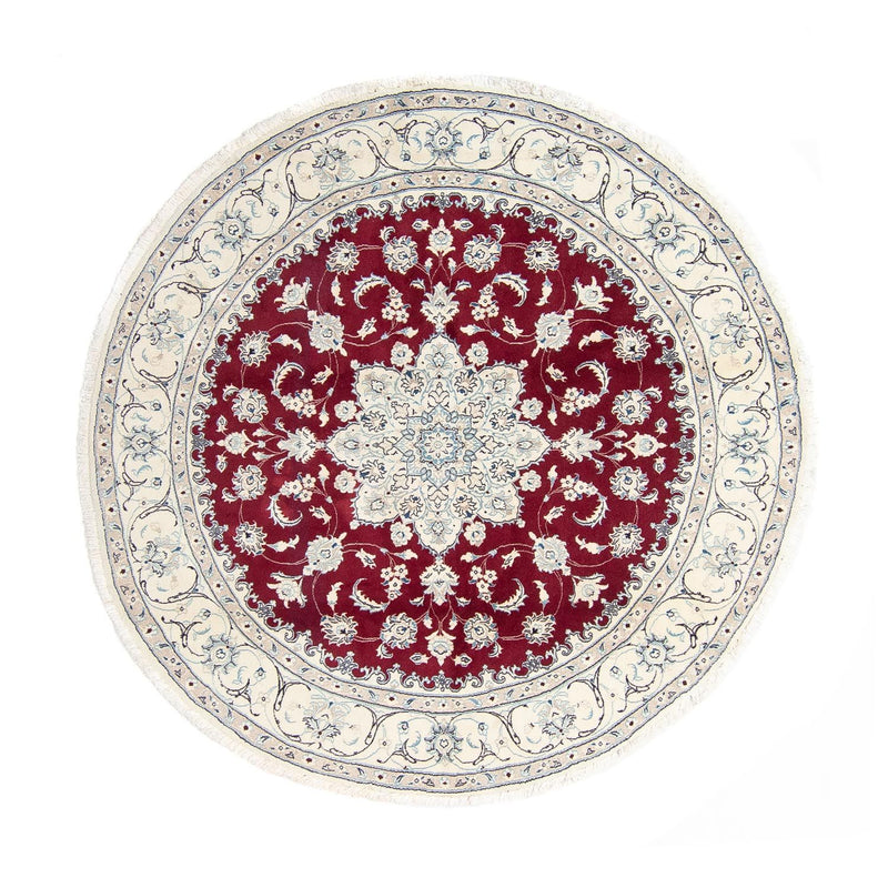 Perzisch tapijt - Nain rond  - 250 x 250 cm - donkerrood
