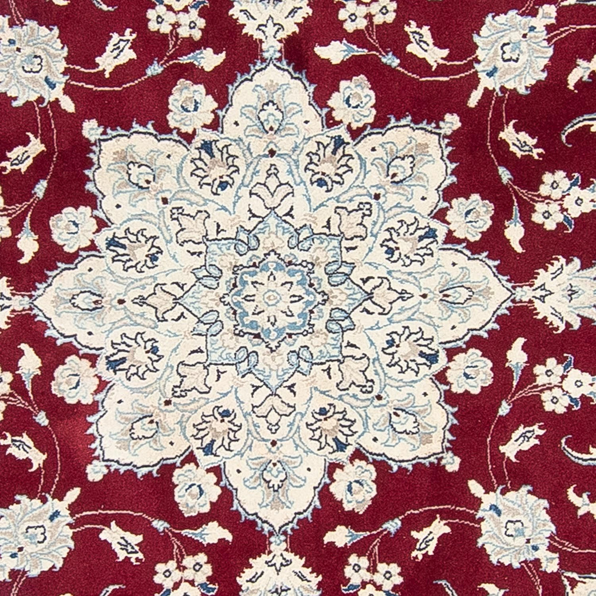 Perzisch tapijt - Nain rond  - 250 x 250 cm - donkerrood