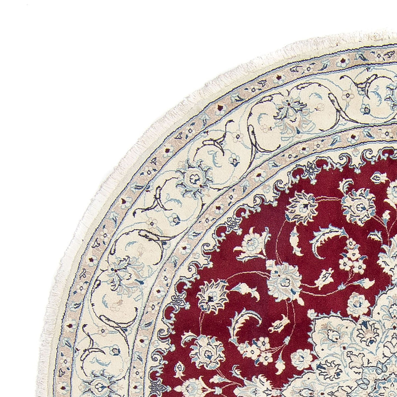 Perzisch tapijt - Nain rond  - 250 x 250 cm - donkerrood