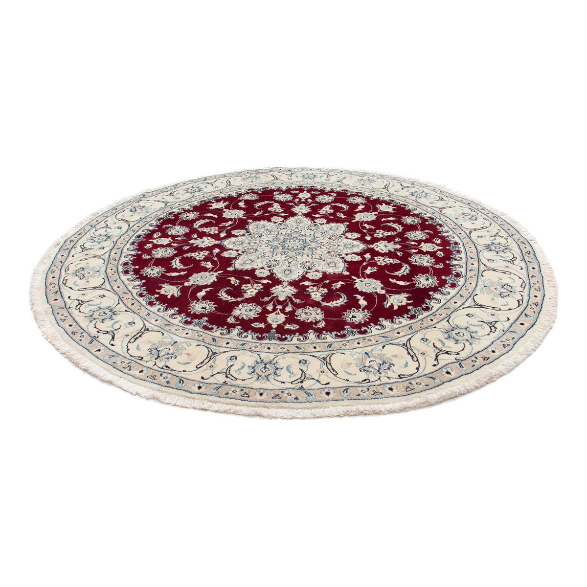 Perzisch tapijt - Nain rond  - 250 x 250 cm - donkerrood