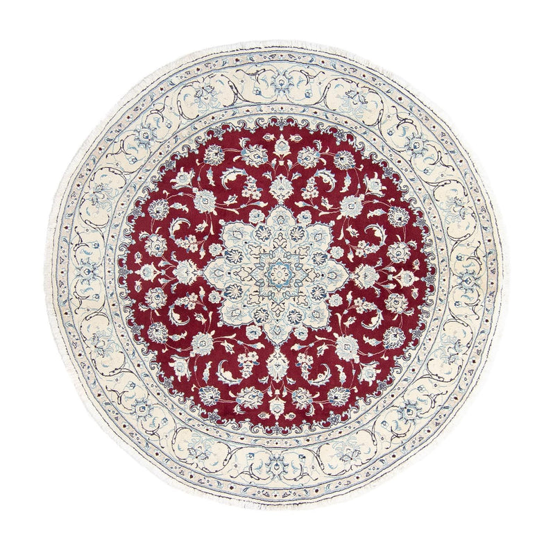Perzisch tapijt - Nain rond  - 245 x 245 cm - donkerrood