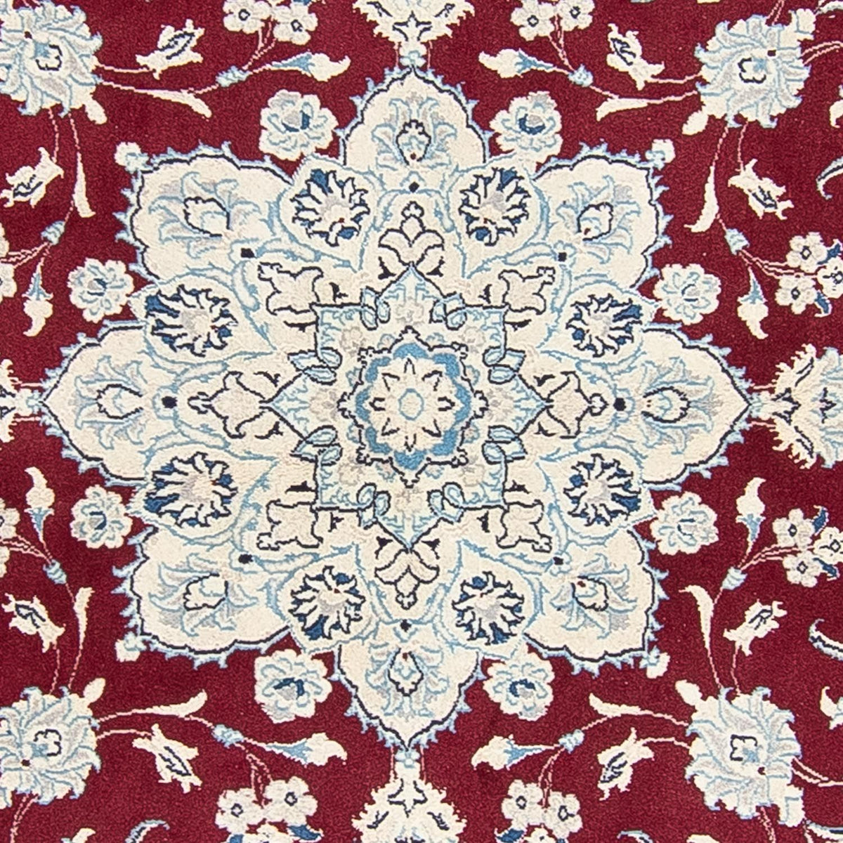 Perzisch tapijt - Nain rond  - 245 x 245 cm - donkerrood