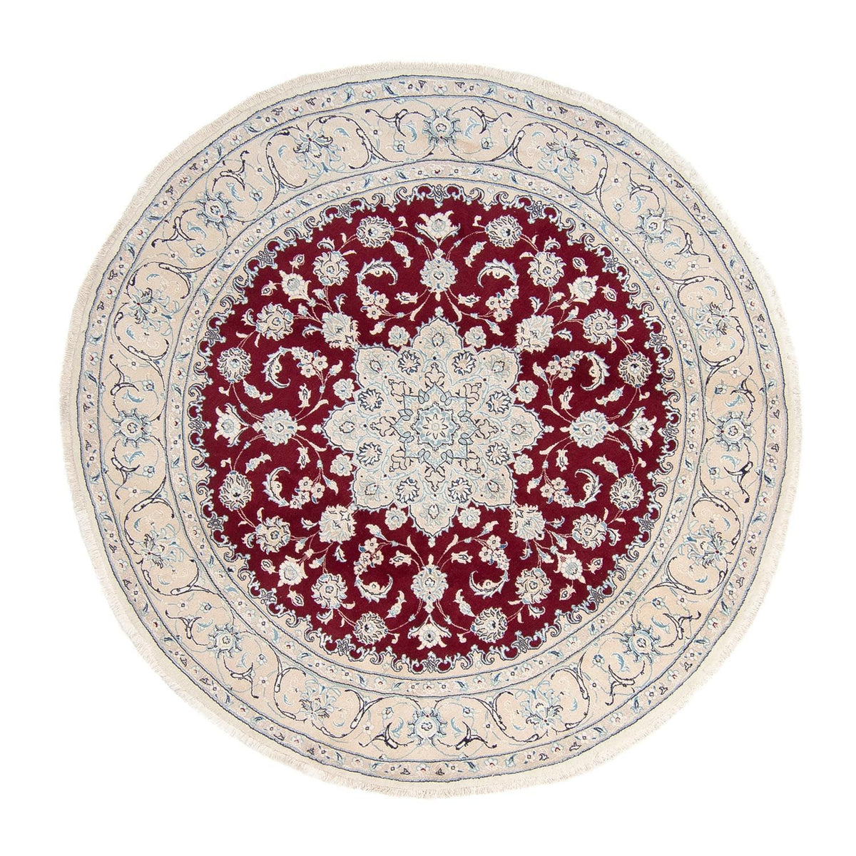 Perzisch tapijt - Nain rond  - 250 x 250 cm - donkerrood