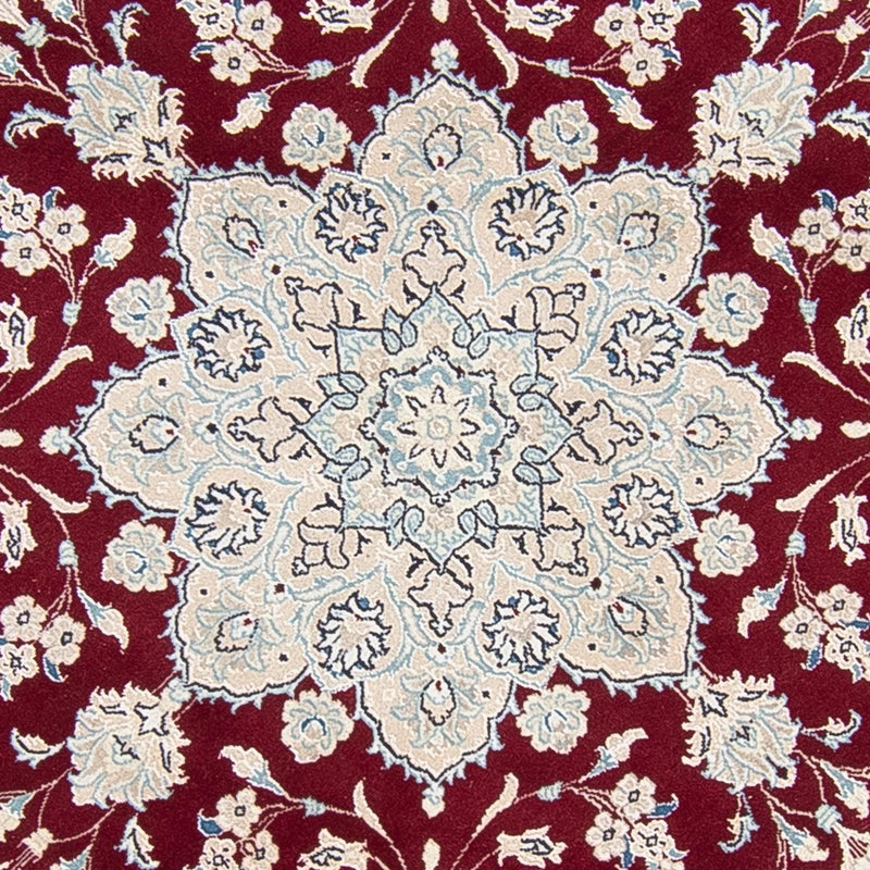Perzisch tapijt - Nain rond  - 250 x 250 cm - donkerrood