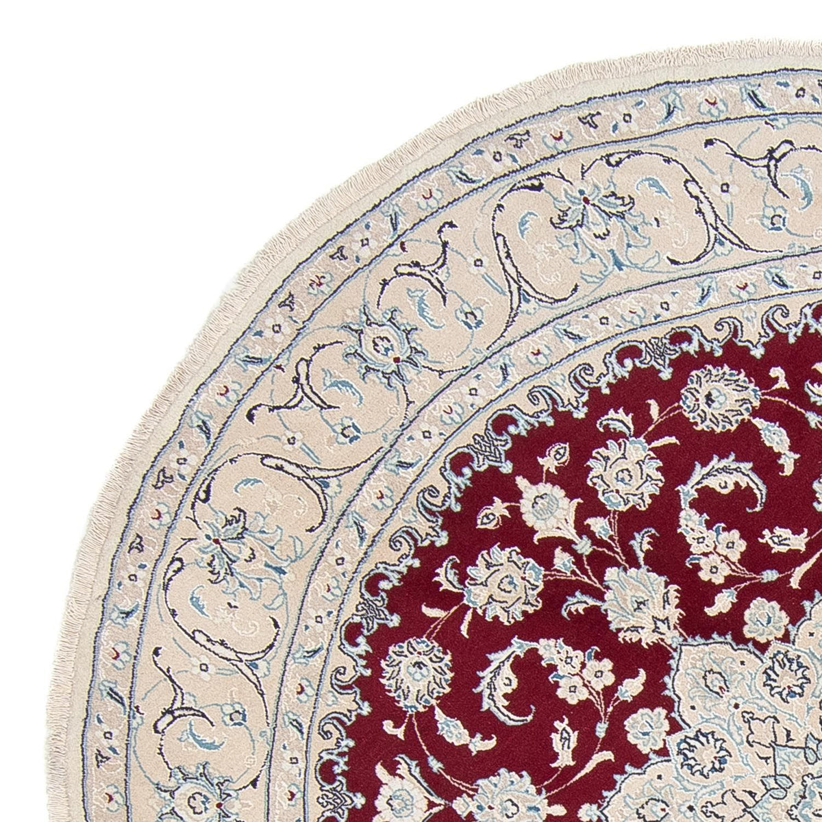 Perzisch tapijt - Nain rond  - 250 x 250 cm - donkerrood