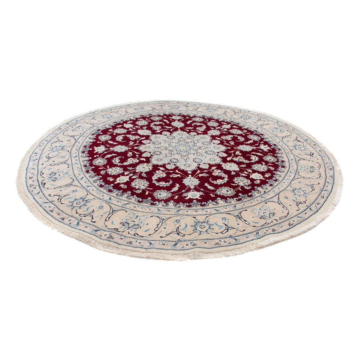 Perzisch tapijt - Nain rond  - 250 x 250 cm - donkerrood