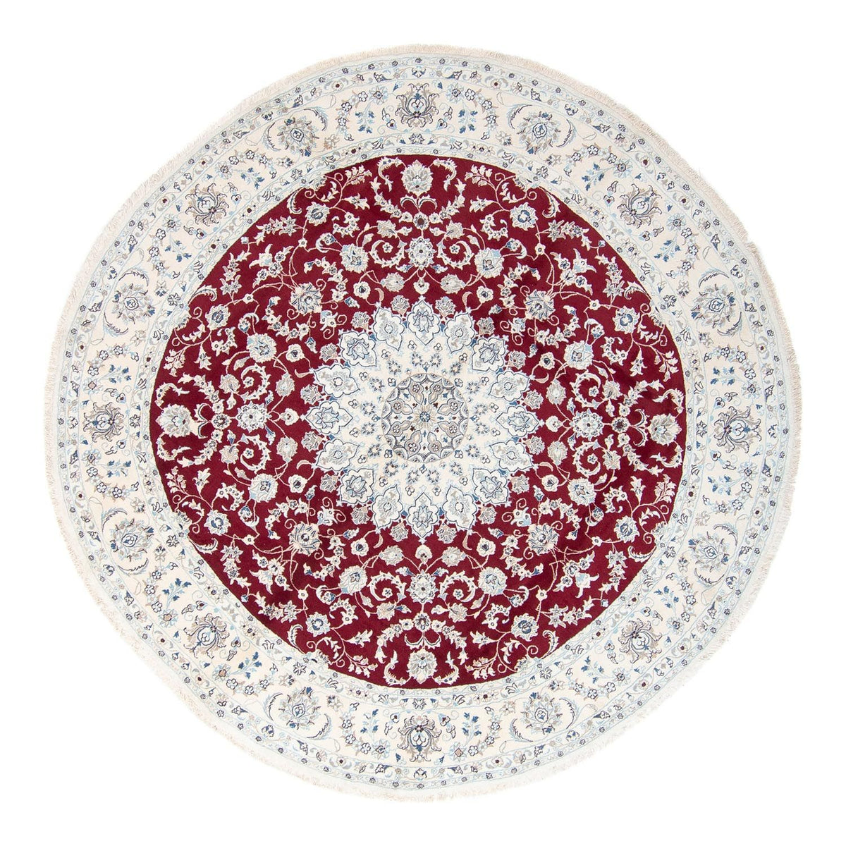 Perzisch tapijt - Nain rond  - 300 x 300 cm - donkerrood