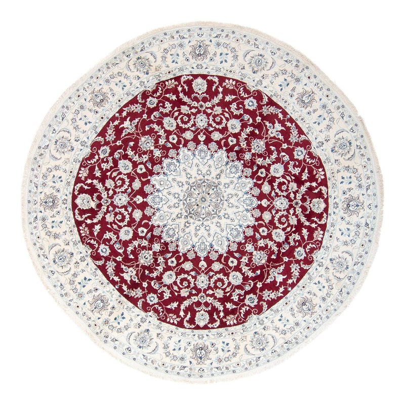 Perzisch tapijt - Nain rond  - 300 x 300 cm - donkerrood