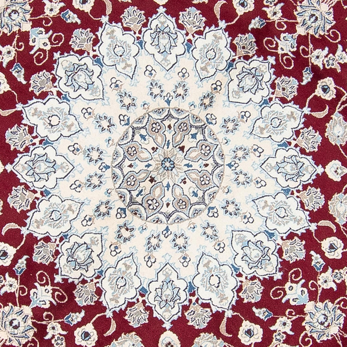 Perzisch tapijt - Nain rond  - 300 x 300 cm - donkerrood