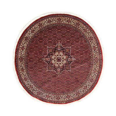 Perzisch tapijt - Bijar rond  - 205 x 205 cm - donkerrood