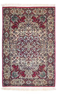 Perzisch tapijt - Isfahan - Premium - 124 x 83 cm - donkerrood