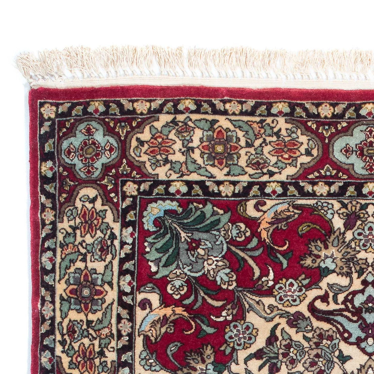 Perzisch tapijt - Isfahan - Premium - 124 x 83 cm - donkerrood