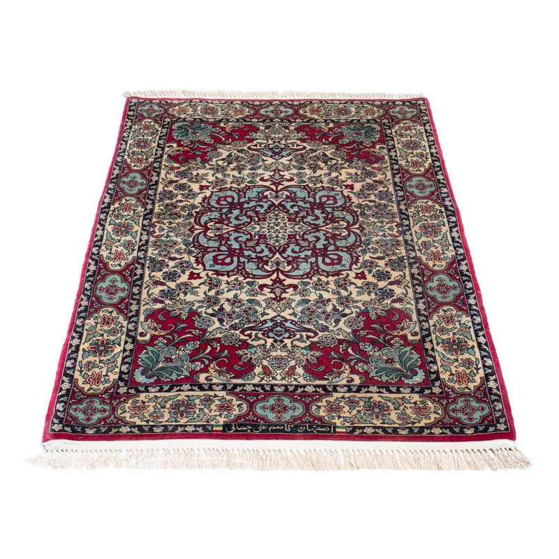 Perzisch tapijt - Isfahan - Premium - 124 x 83 cm - donkerrood