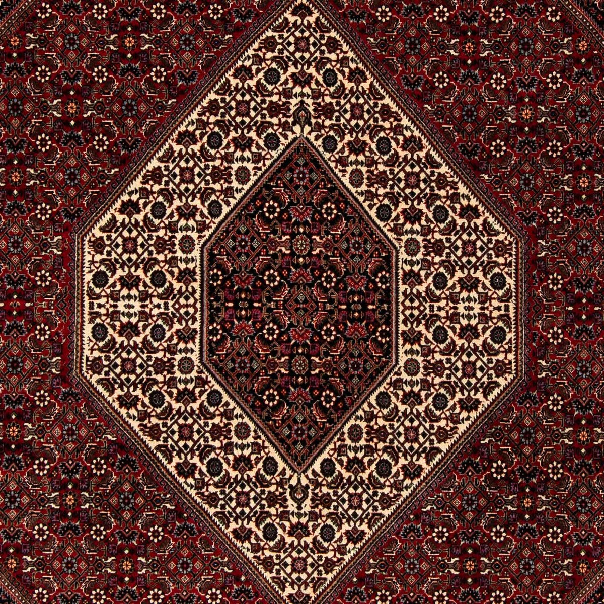 Perzisch tapijt - Bijar - 251 x 203 cm - donkerrood