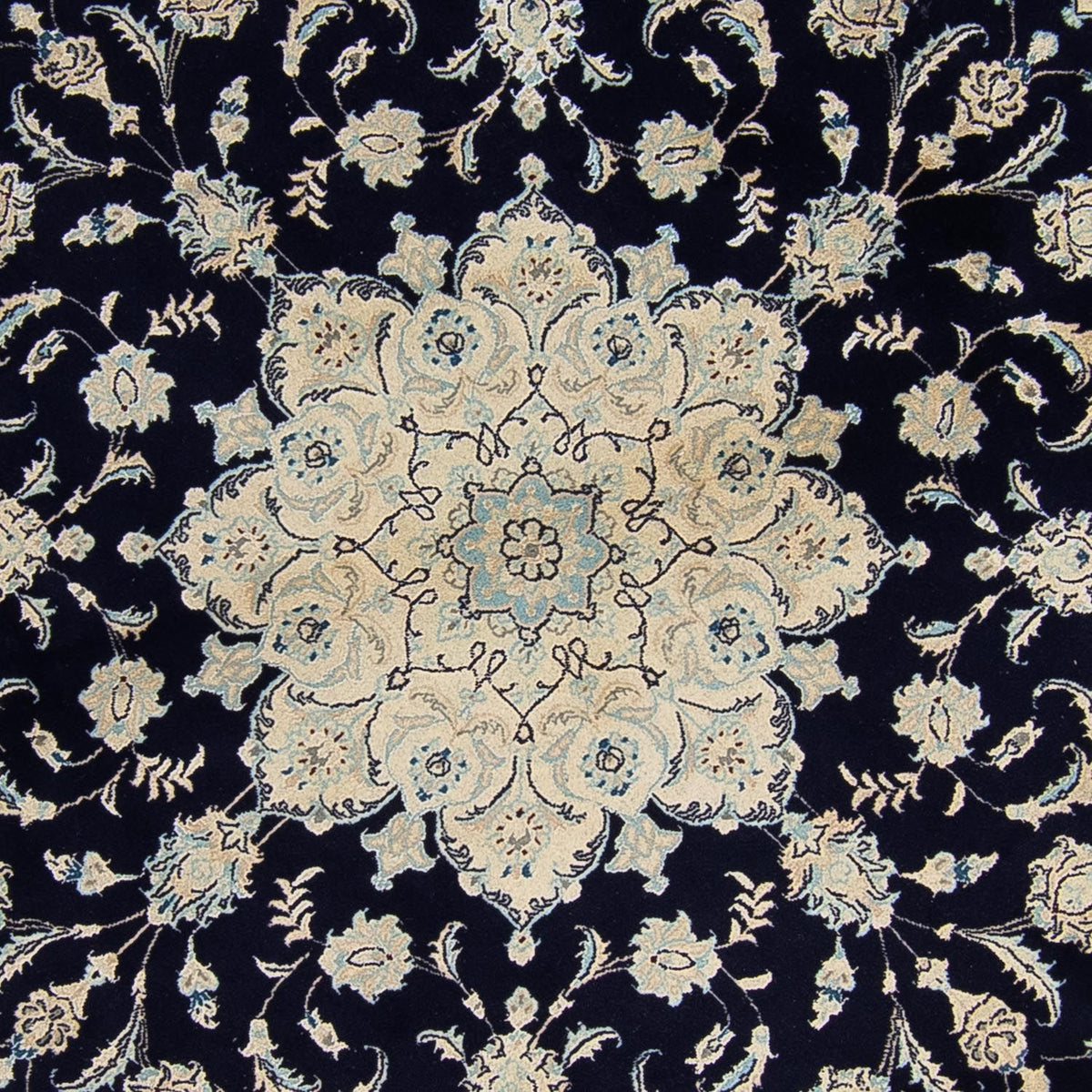 Perzisch tapijt - Nain rond  - 300 x 300 cm - donkerblauw
