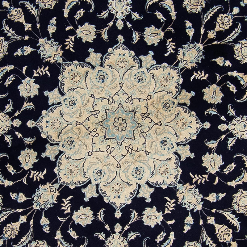 Perzisch tapijt - Nain rond  - 300 x 300 cm - donkerblauw