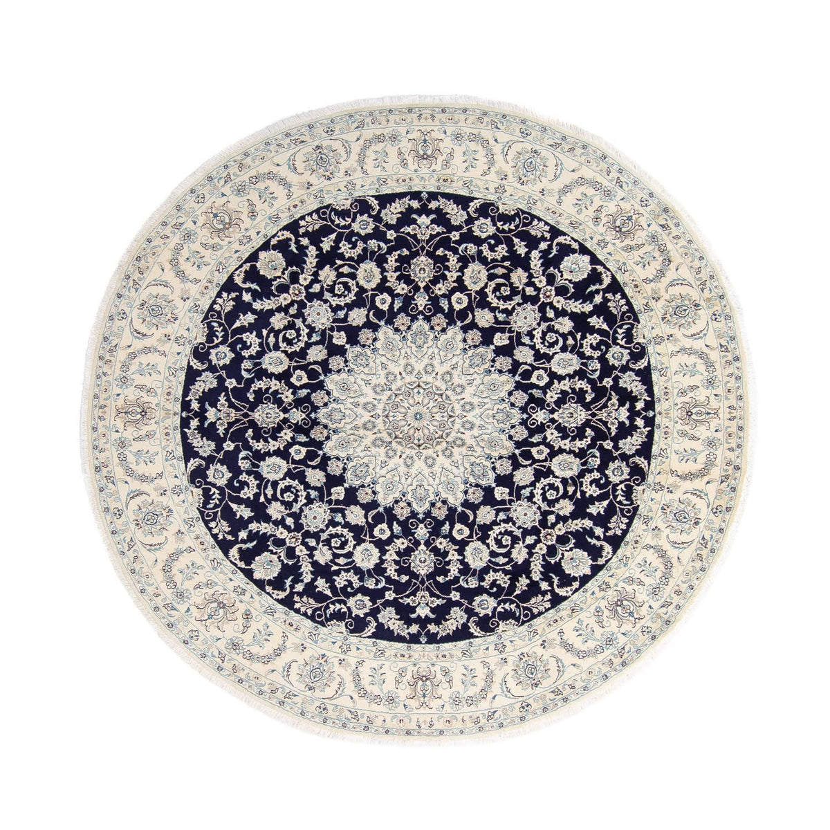 Perzisch tapijt - Nain rond  - 295 x 295 cm - donkerblauw