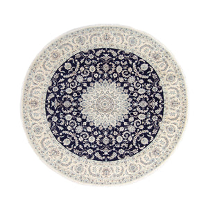 Perzisch tapijt - Nain rond  - 295 x 295 cm - donkerblauw