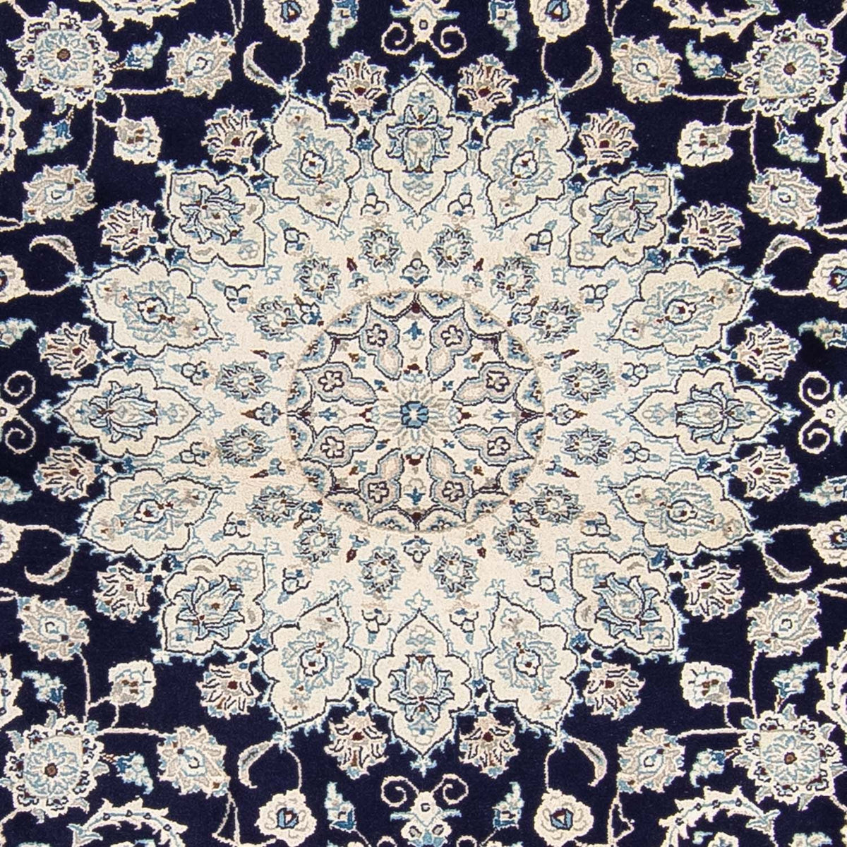 Perzisch tapijt - Nain rond  - 295 x 295 cm - donkerblauw
