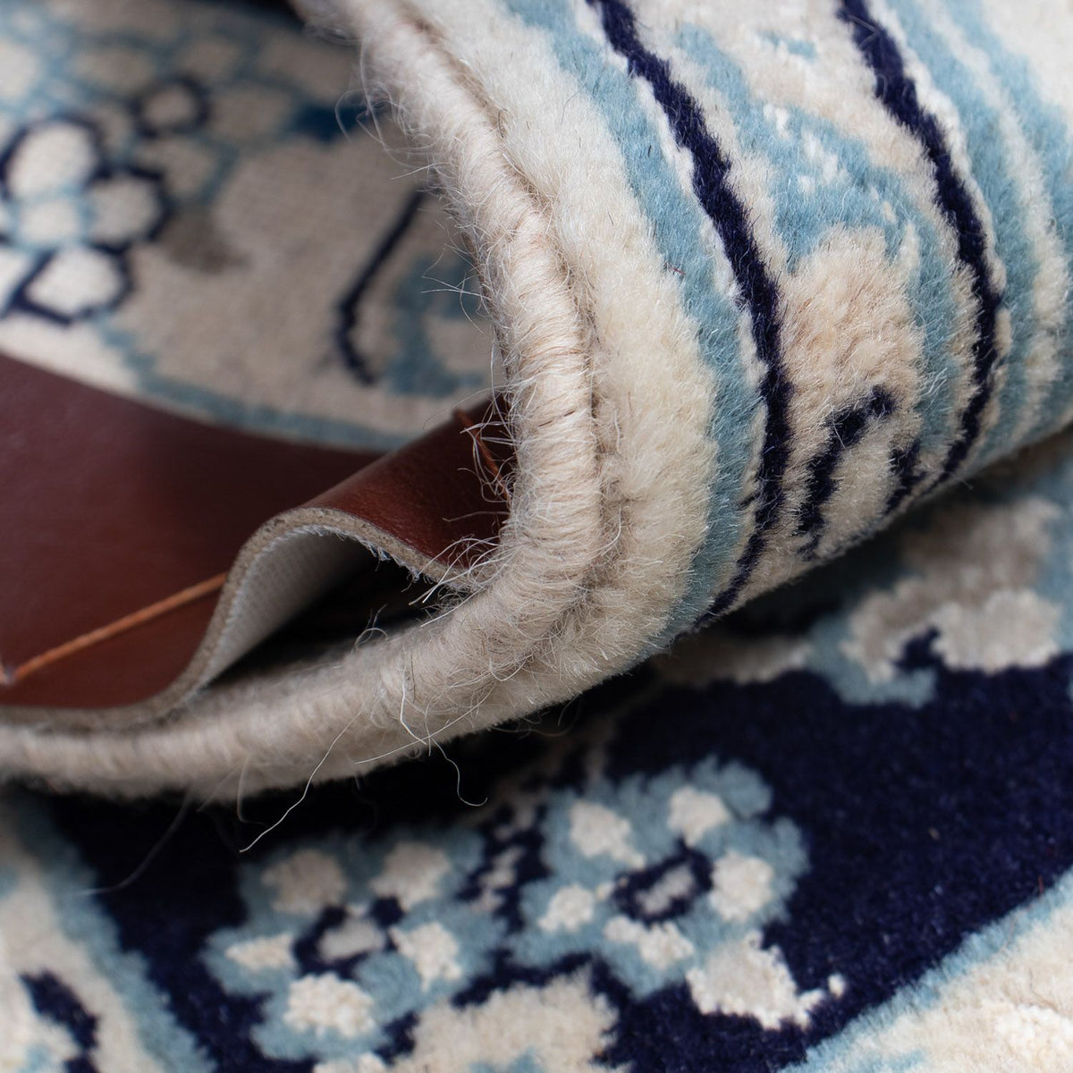 Perzisch tapijt - Nain - Koninklijk - 90 x 60 cm - donkerblauw