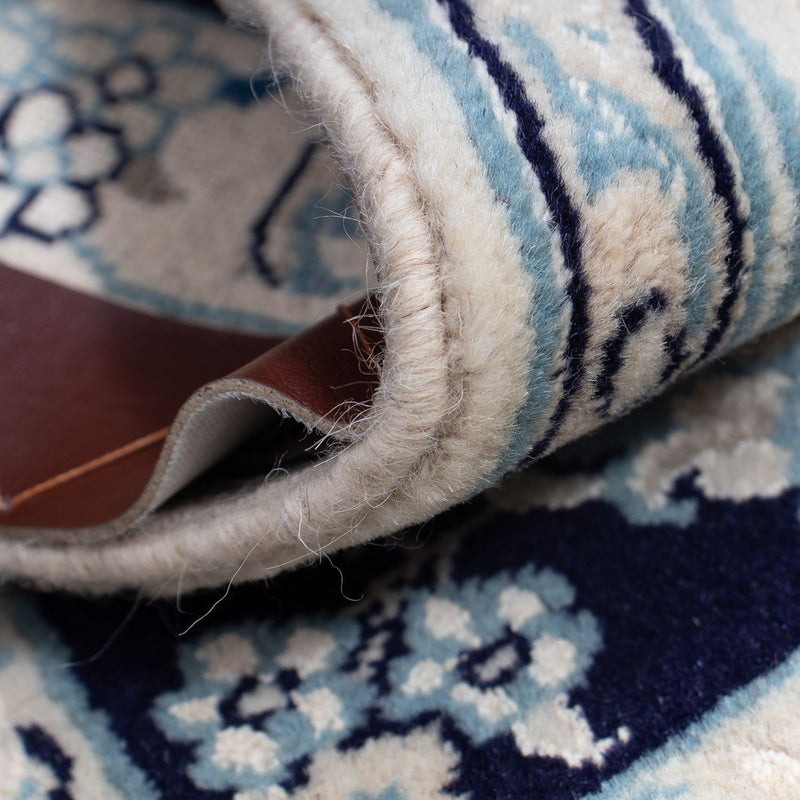 Perzisch tapijt - Nain - Koninklijk - 90 x 60 cm - donkerblauw