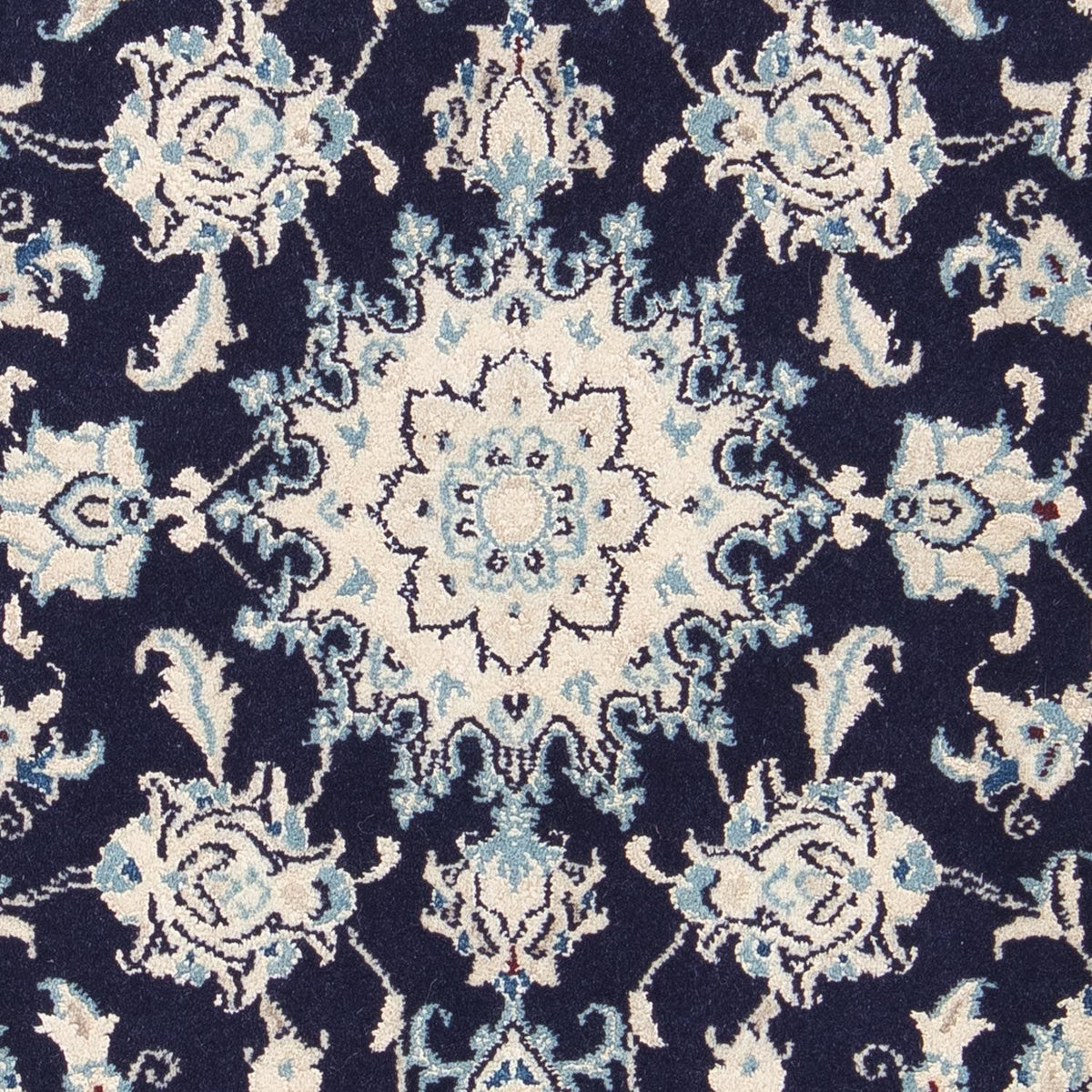 Perzisch tapijt - Nain - Koninklijk - 90 x 60 cm - donkerblauw