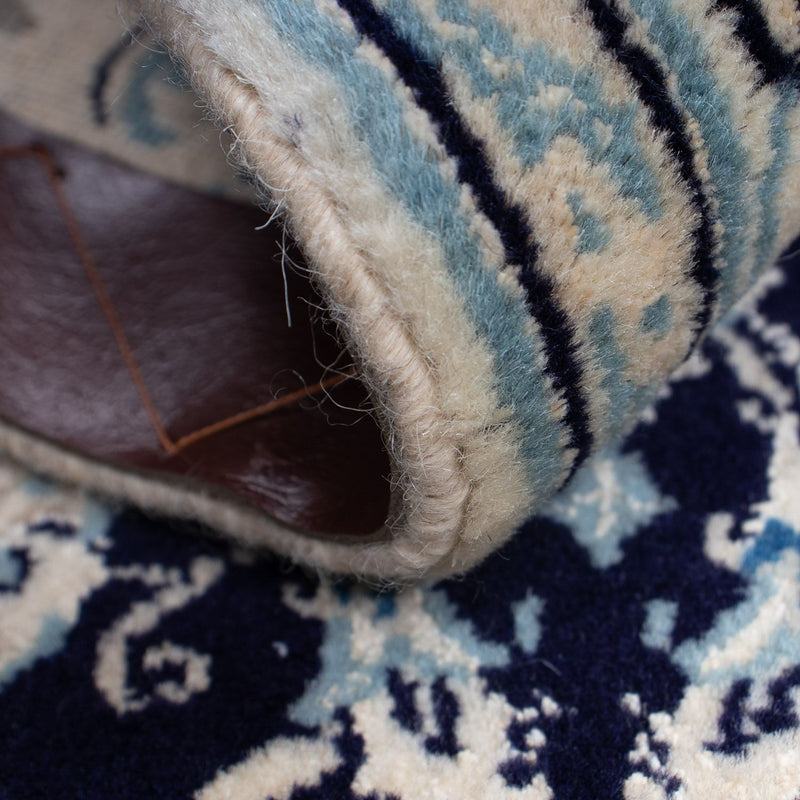 Perzisch tapijt - Nain - Koninklijk - 90 x 60 cm - donkerblauw