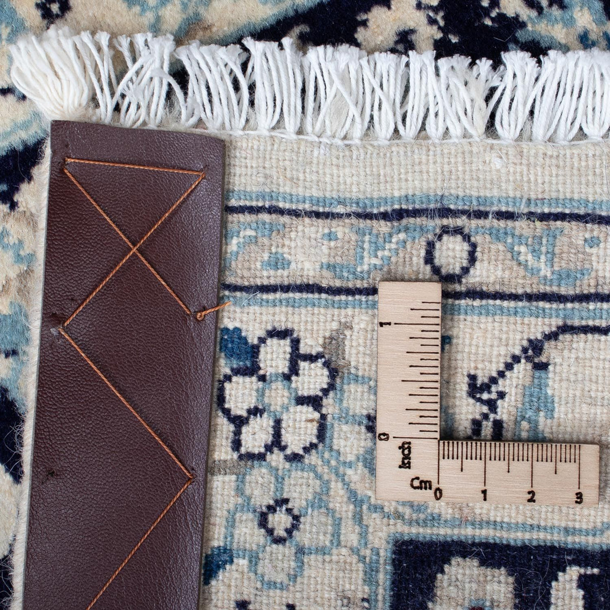 Perzisch tapijt - Nain - Koninklijk - 90 x 60 cm - donkerblauw