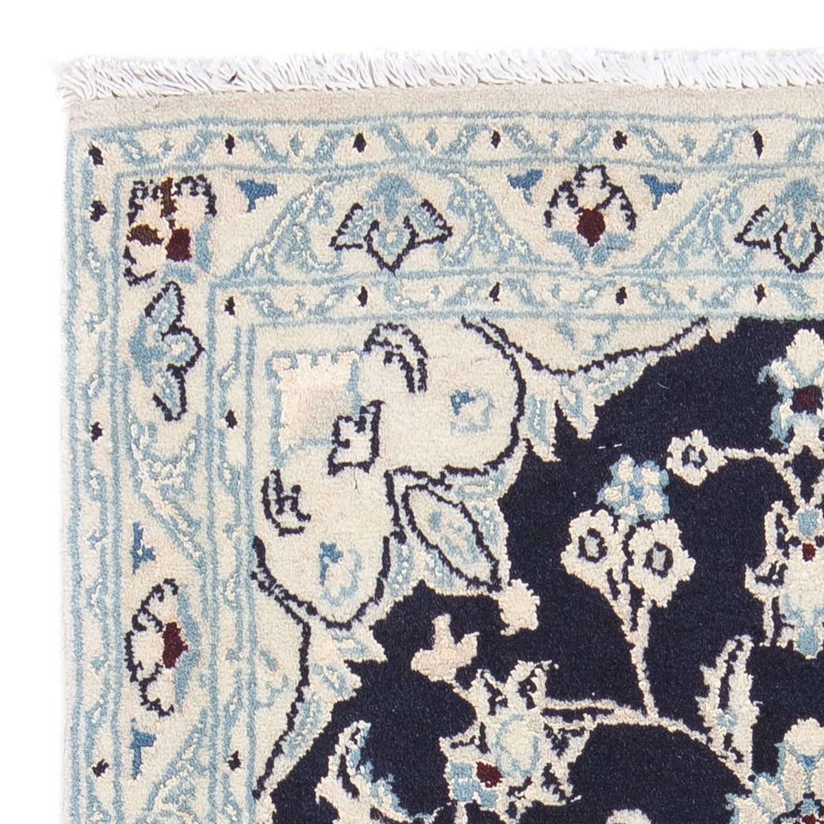 Perzisch tapijt - Nain - Koninklijk - 90 x 60 cm - donkerblauw