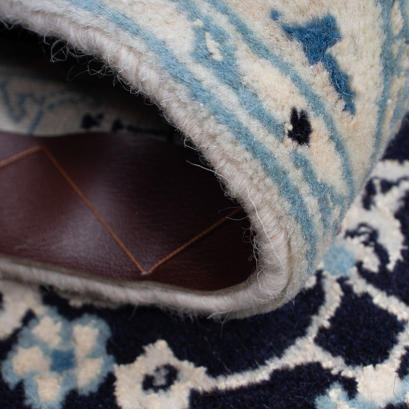 Perzisch tapijt - Nain - Koninklijk - 90 x 60 cm - donkerblauw