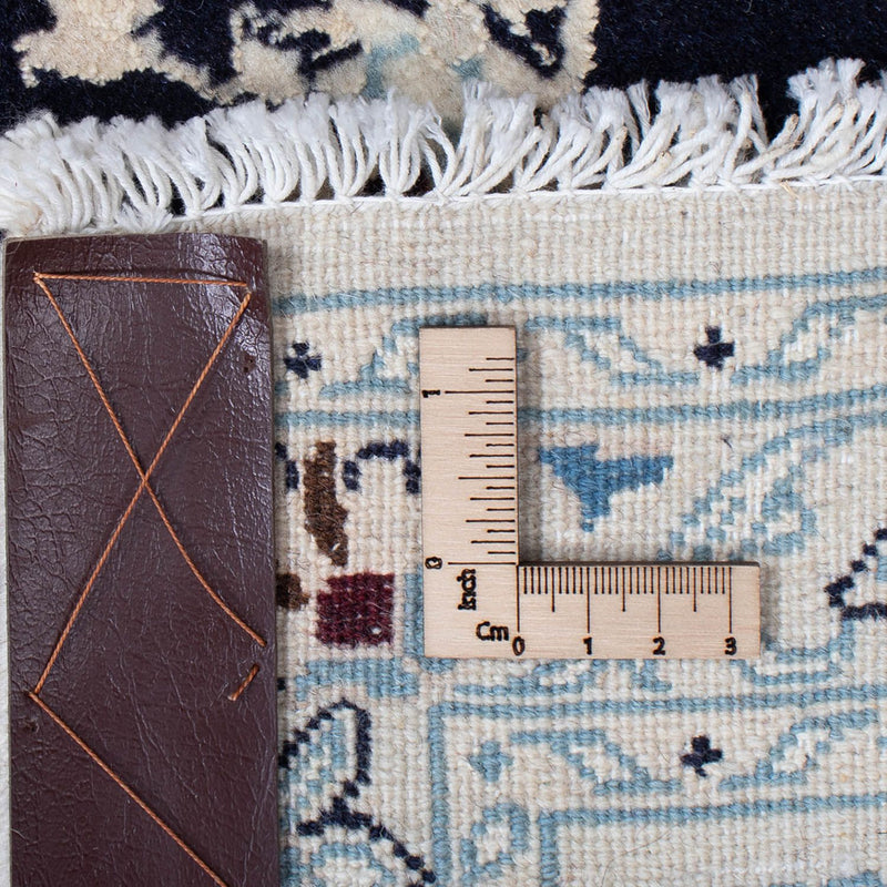 Perzisch tapijt - Nain - Koninklijk - 90 x 60 cm - donkerblauw