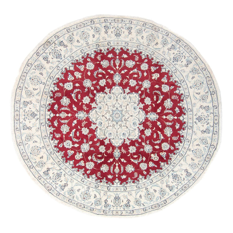 Perzisch tapijt - Nain - Koninklijk rond  - 90 x 60 cm - rood
