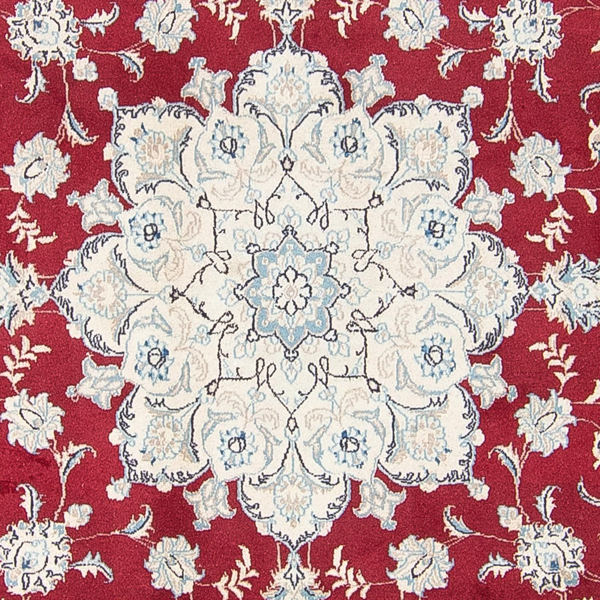 Perzisch tapijt - Nain - Koninklijk rond  - 90 x 60 cm - rood