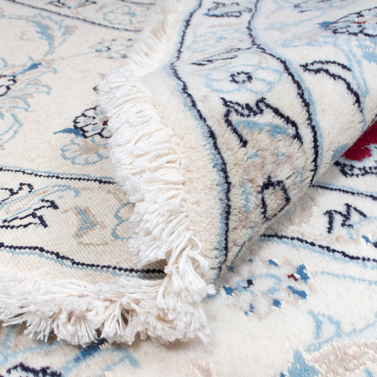 Perzisch tapijt - Nain - Koninklijk rond  - 90 x 60 cm - rood