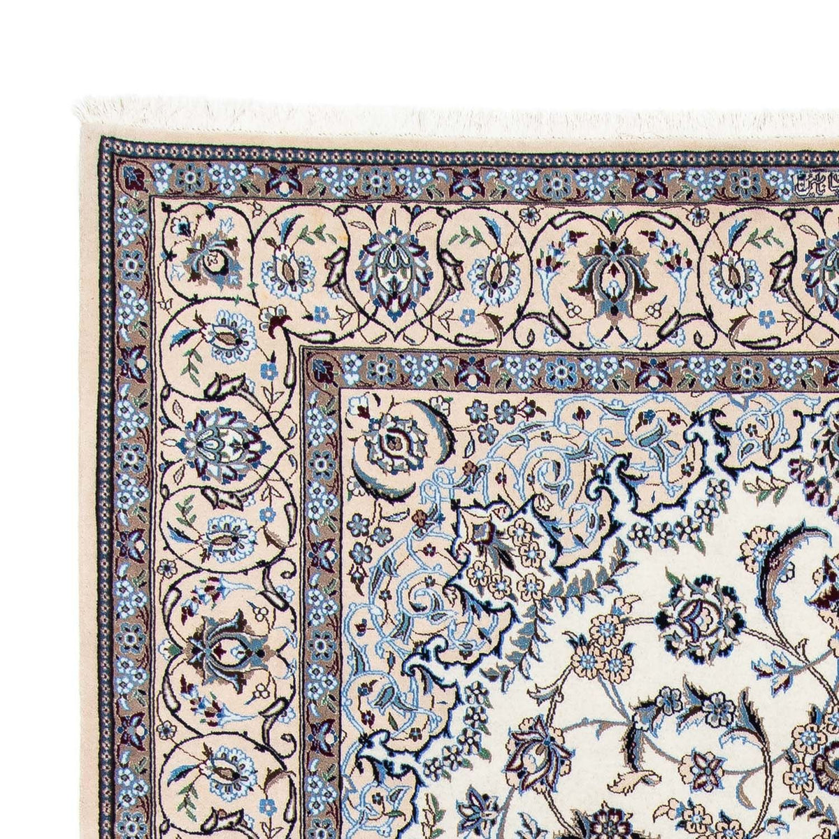 Perzisch tapijt - Nain - Koninklijk - 297 x 202 cm - beige