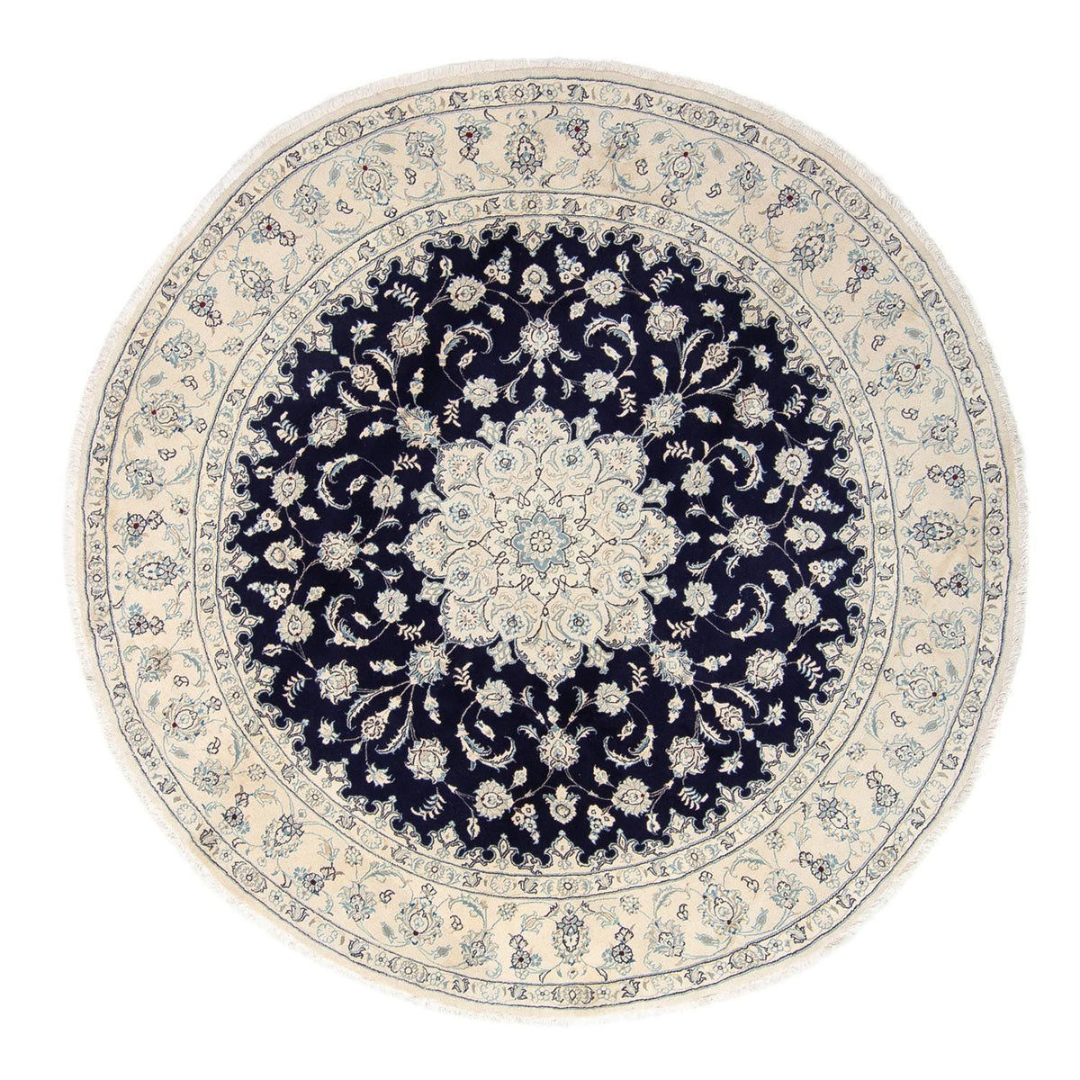 Perzisch tapijt - Nain rond  - 290 x 290 cm - donkerblauw