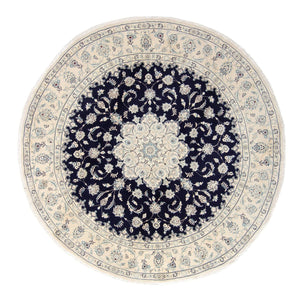 Perzisch tapijt - Nain rond  - 290 x 290 cm - donkerblauw