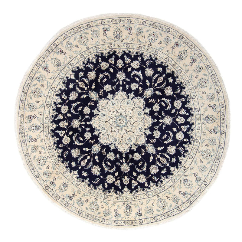 Perzisch tapijt - Nain rond  - 290 x 290 cm - donkerblauw