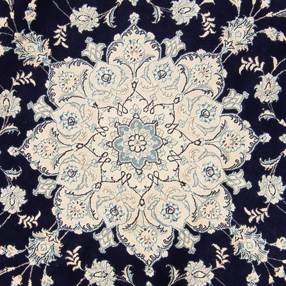 Perzisch tapijt - Nain rond  - 290 x 290 cm - donkerblauw