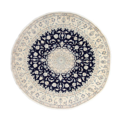 Perzisch tapijt - Nain rond  - 295 x 295 cm - donkerblauw