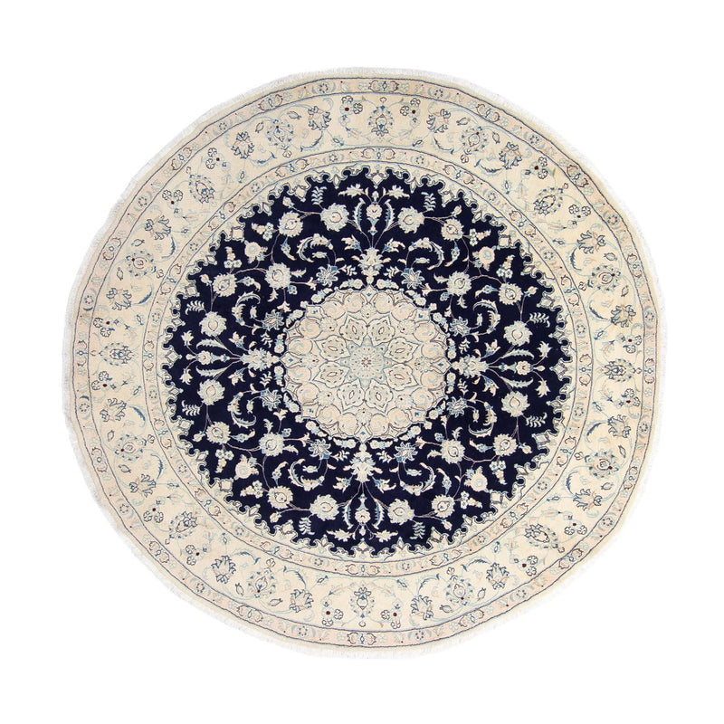 Perzisch tapijt - Nain rond  - 295 x 295 cm - donkerblauw