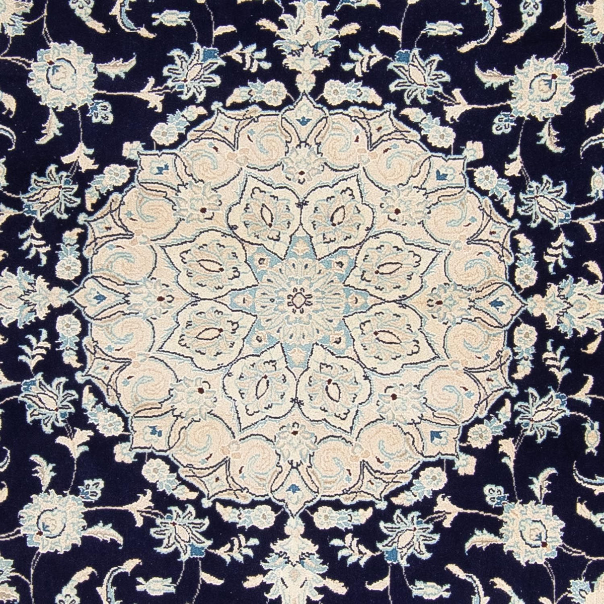 Perzisch tapijt - Nain rond  - 295 x 295 cm - donkerblauw